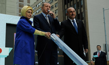 President Erdogan lays the foundation of the new Turkish Cultural...